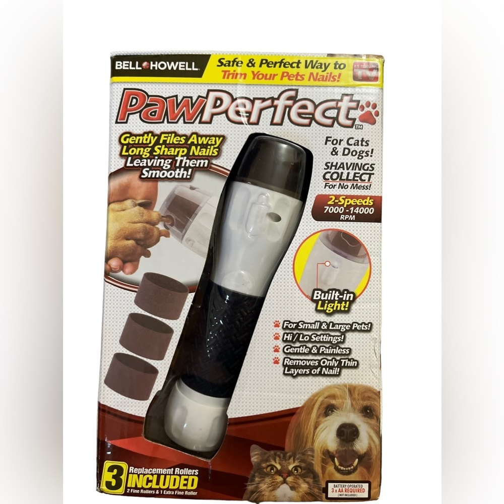 Bell Howell Paw Perfect - The Fast, Easy and Safe Pet Nail Filer and Trimmer.